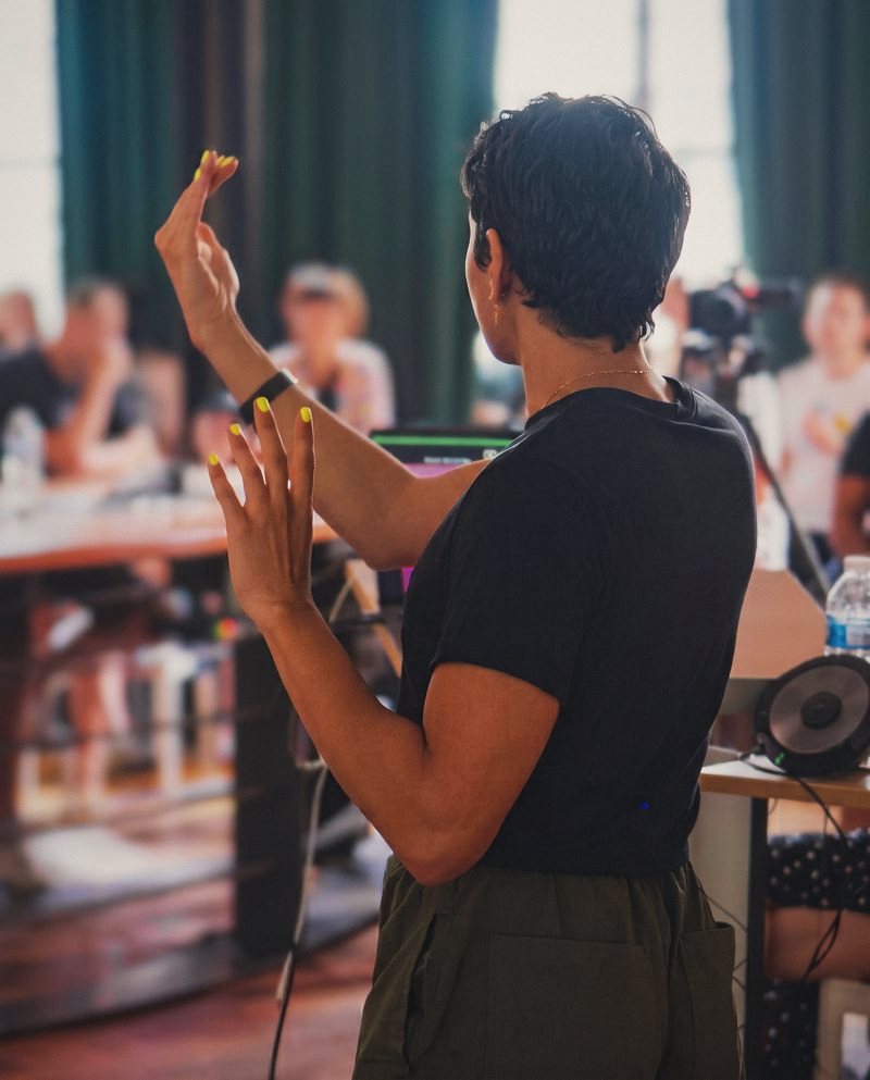 Samet Akti leading a workshop at Jung von Matt